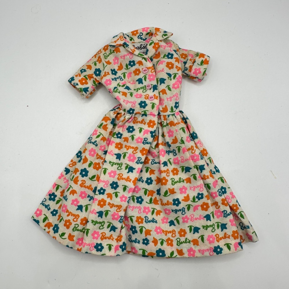 Vintage 1965 Barbie Learns to Cook Dress 1634 Mattel Floral Signature Print